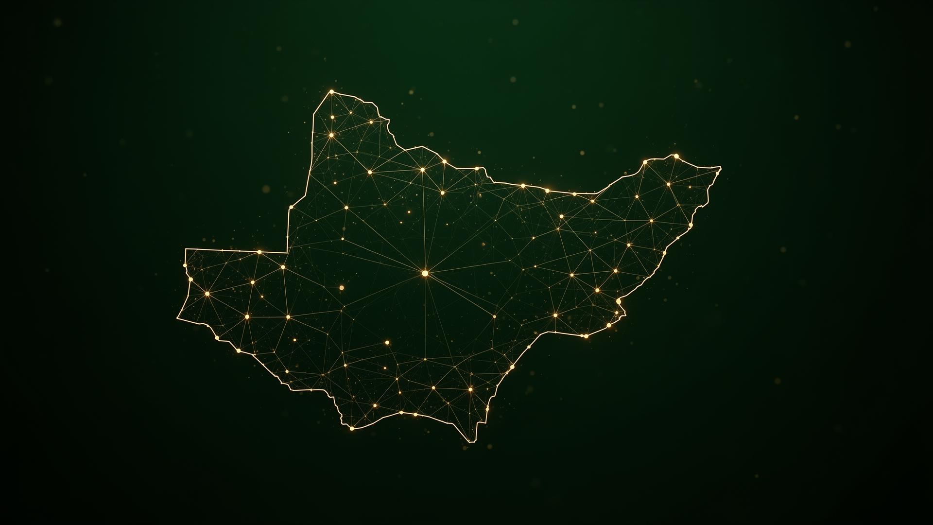 Connected map of Nigeria